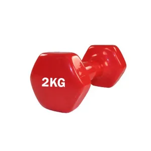 1 Piece Vinyl Dumbbell 2KG Red