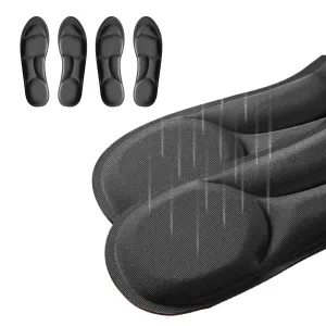2 Pairs of Unisex 5D Memory Foam Insoles Air Cushion Heel Foot Shoe Pads