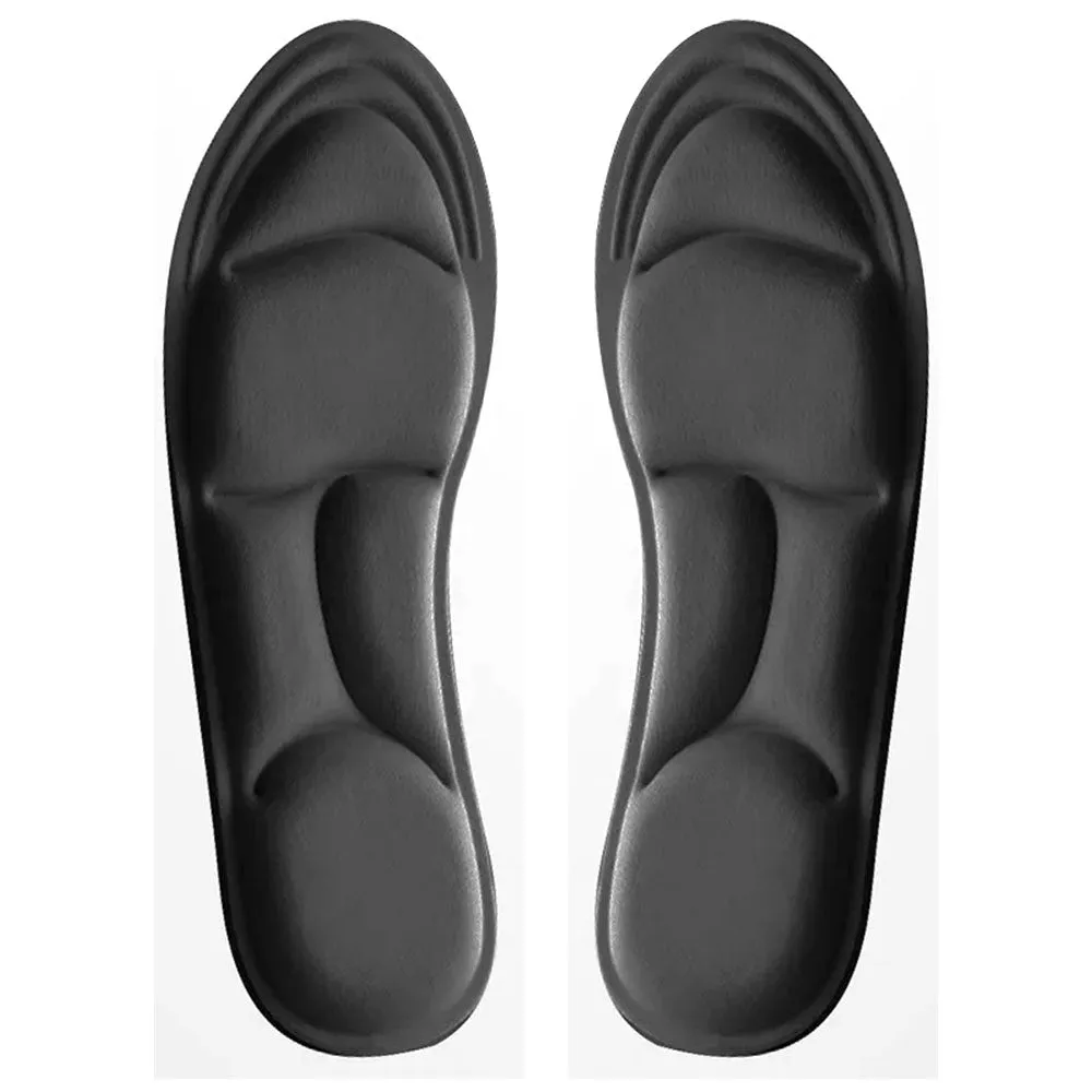 2 Pairs of Unisex 5D Memory Foam Insoles Air Cushion Heel Foot Shoe Pads