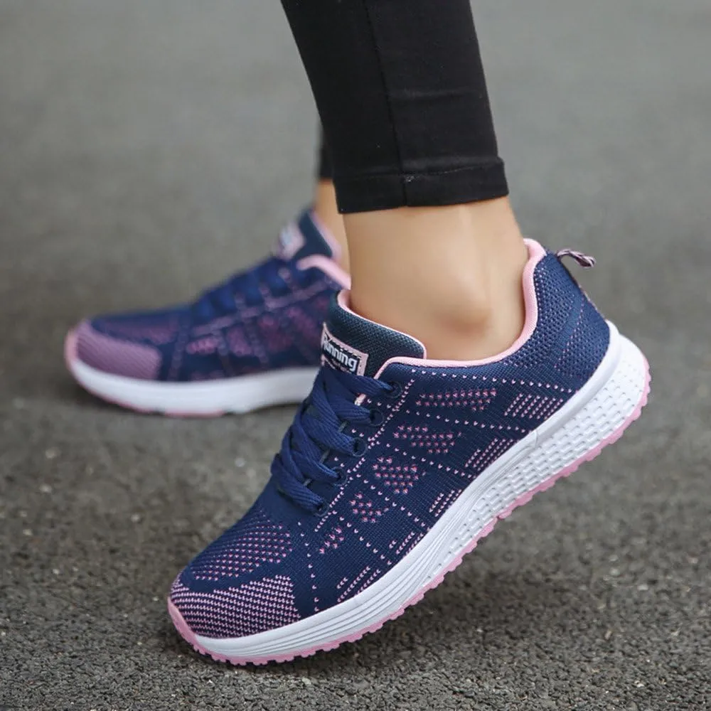 2007 Women's White Sneakers, Lace Up Tennis Shoes Running Shoes Comfort Casual Sneakers Orthotic Insole Arch Support Sneakers