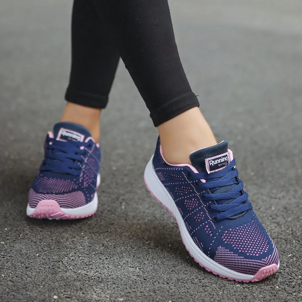 2007 Women's White Sneakers, Lace Up Tennis Shoes Running Shoes Comfort Casual Sneakers Orthotic Insole Arch Support Sneakers