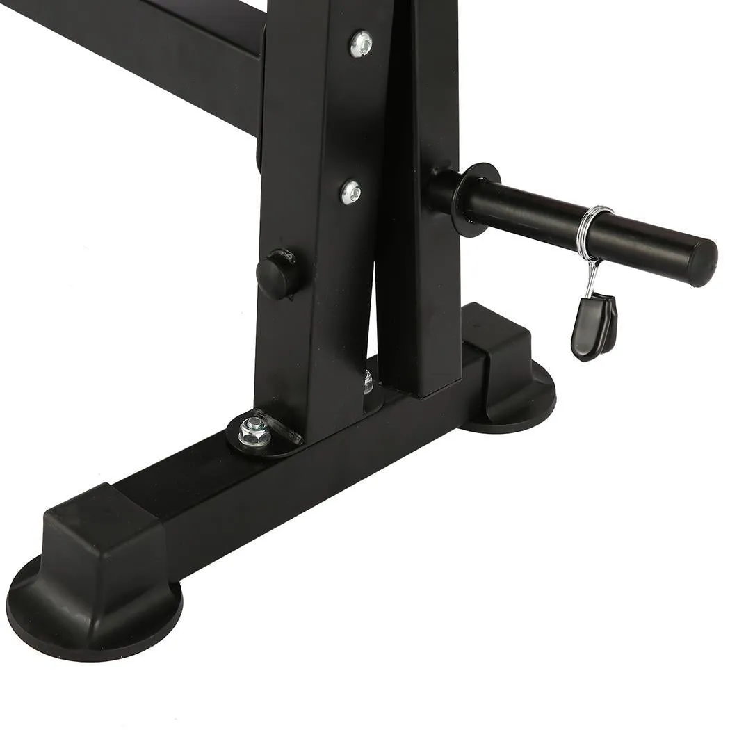 4-in-1 Foldable Workout Bench Set w/ Barbell Rack & Leg Developer Preacher Curl Rack