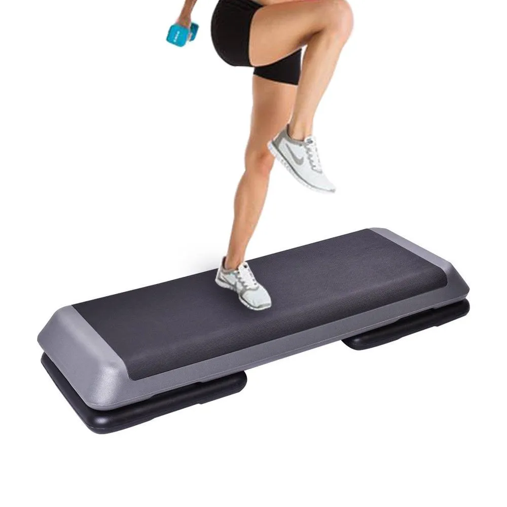 43`` Aerobic Stepper Step Cardio Fitness Exercise Adjust 4``-6``-8`` w/Risers