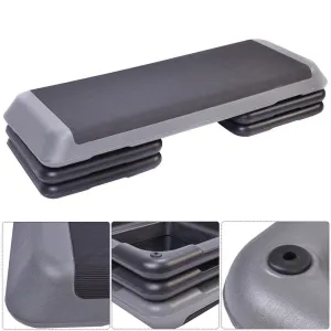 43`` Aerobic Stepper Step Cardio Fitness Exercise Adjust 4``-6``-8`` w/Risers