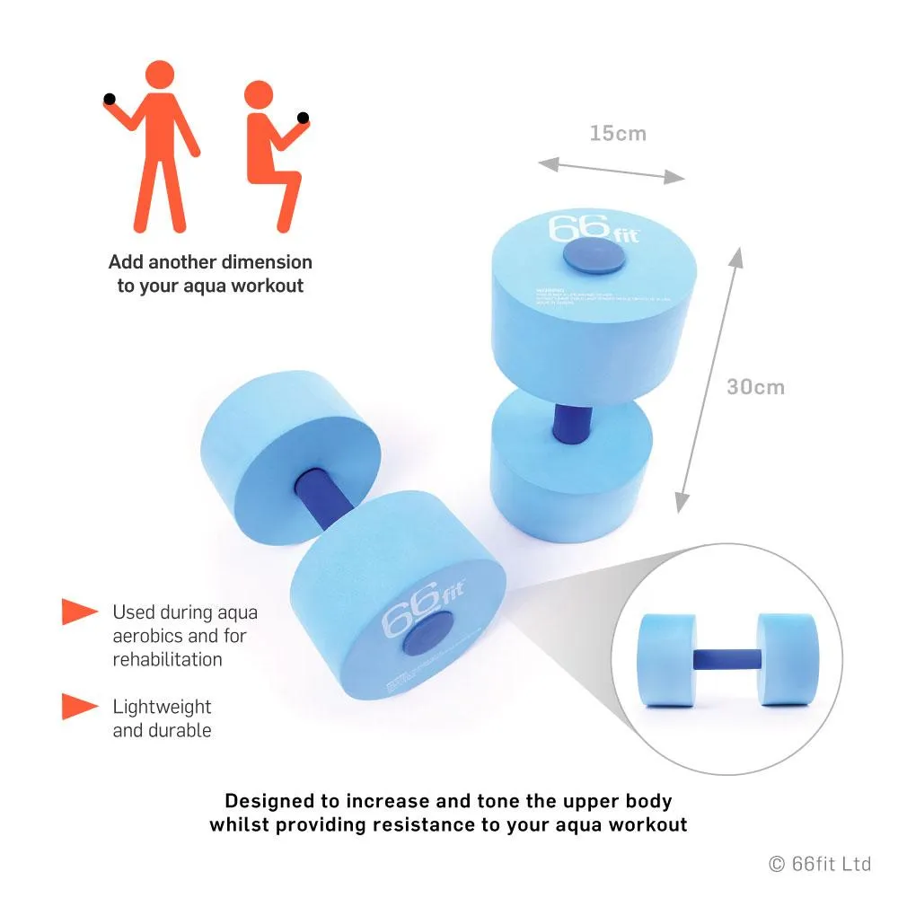 66fit Aqua Flotation Dumbbells x 2Pcs