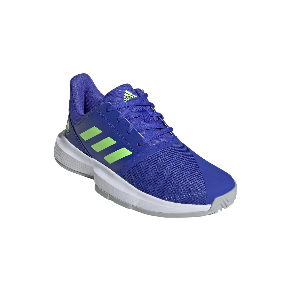 adidas CourtJam XJ Junior Tennis Shoe (Blue/Neon Green)