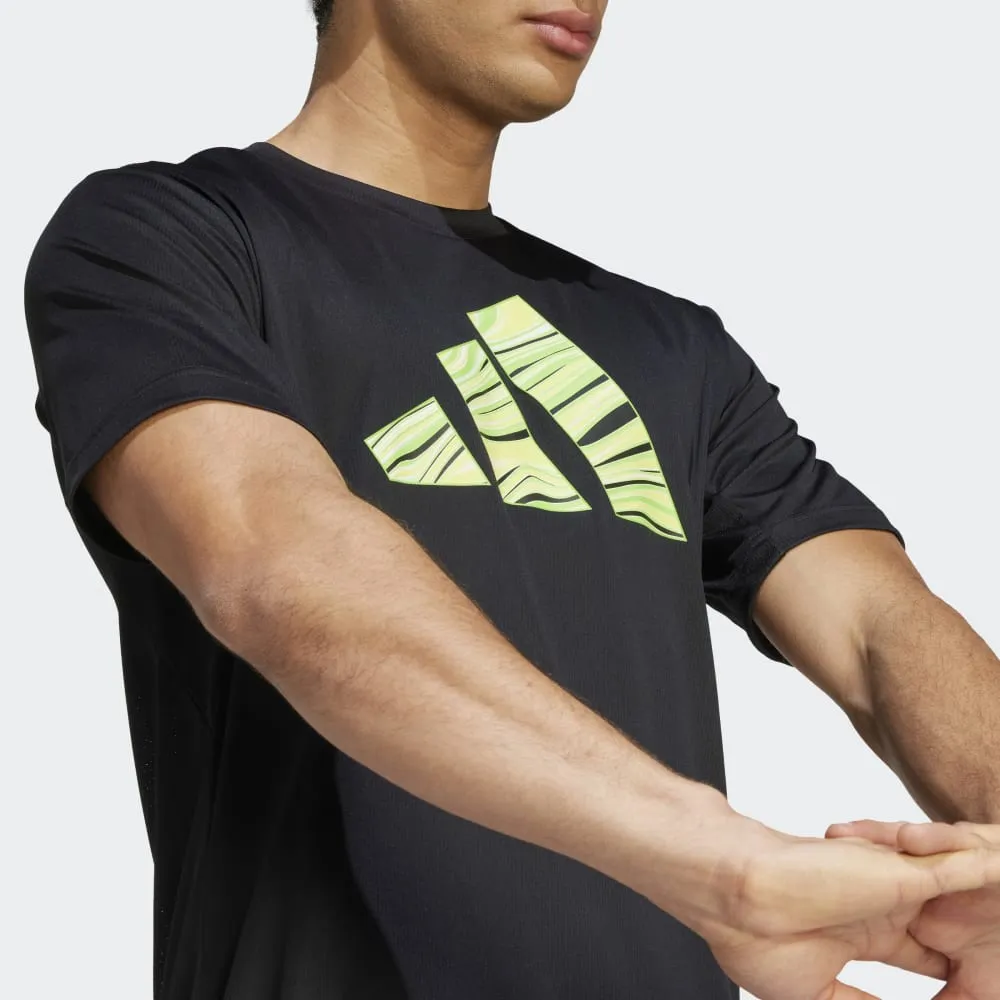 ADIDAS HIIT GRAPHIC SLOGAN TRAINING T-SHIRT - IB3473
