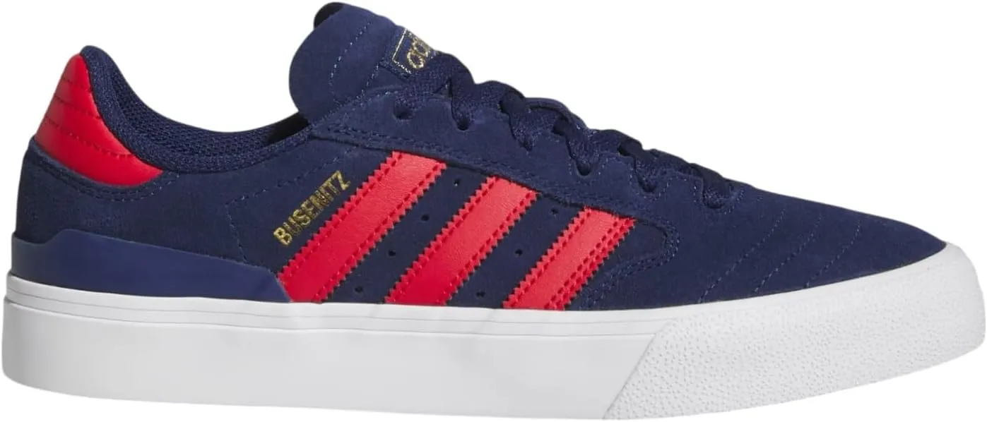 adidas Men's Busenitz Vulc II Skate Shoes - Dark Blue/BetterScarlett/Gold Metallic, Size: 14.0