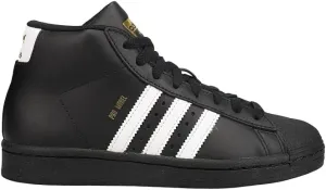adidas Originals unisex-child Pro Model Sneaker , Black/White/Gold Foil , 4.5 Big Kid