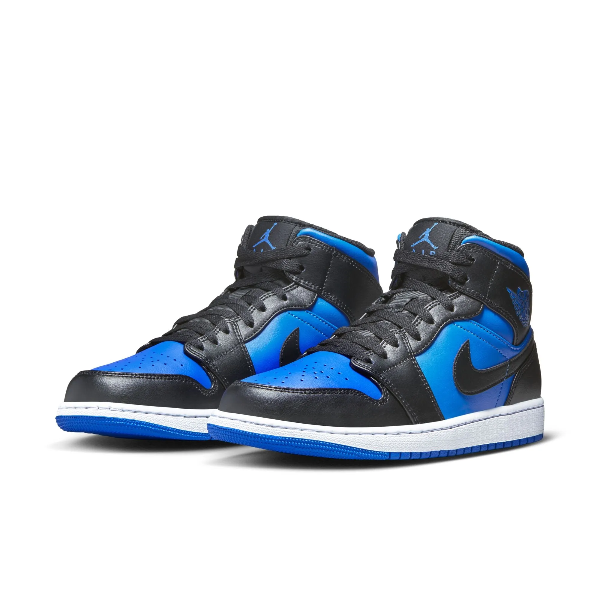 Air Jordan 1 Mid, BLACK/ROYAL BLUE-BLACK-WHITE