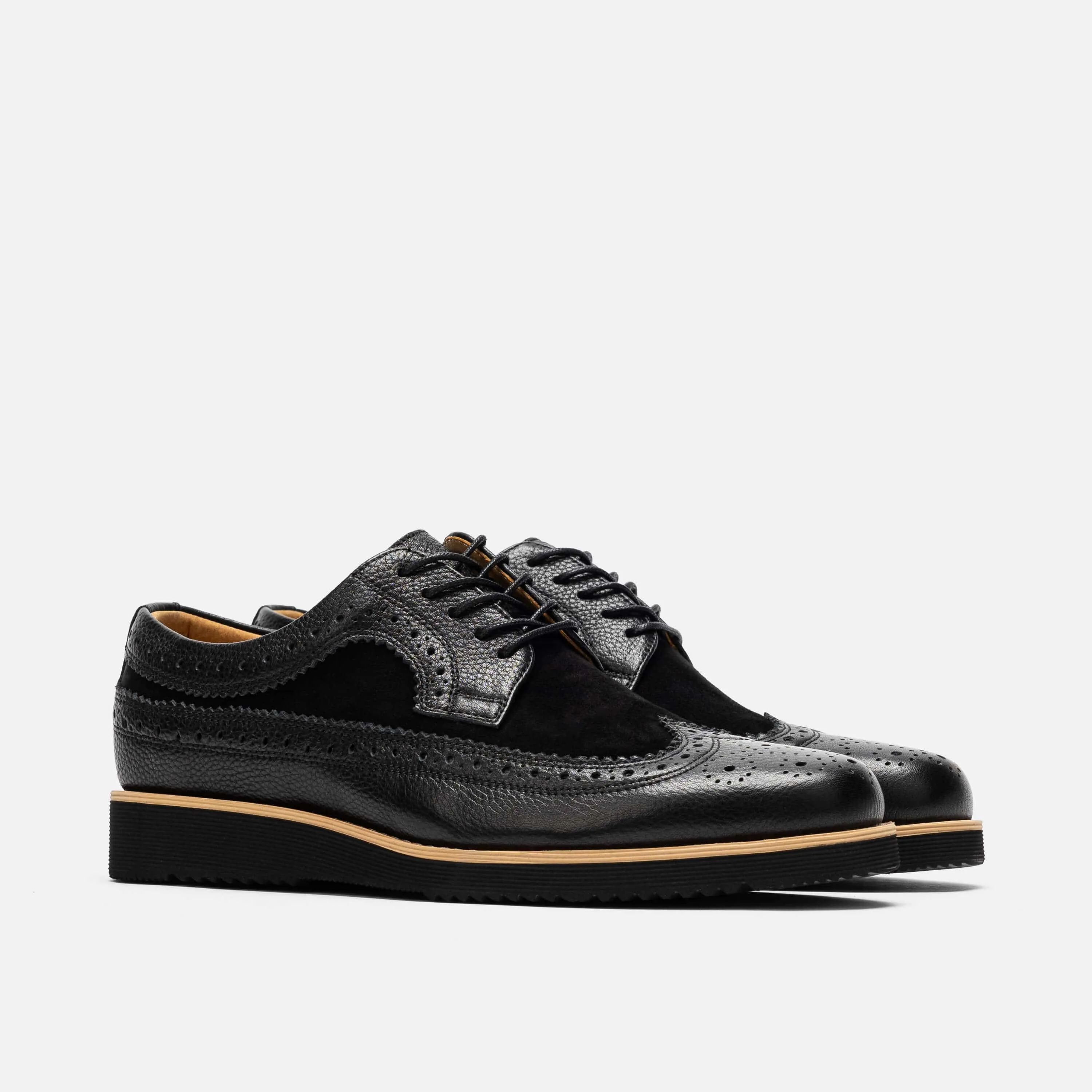 Alexander Vanta Black Leather Longwing Sneakers