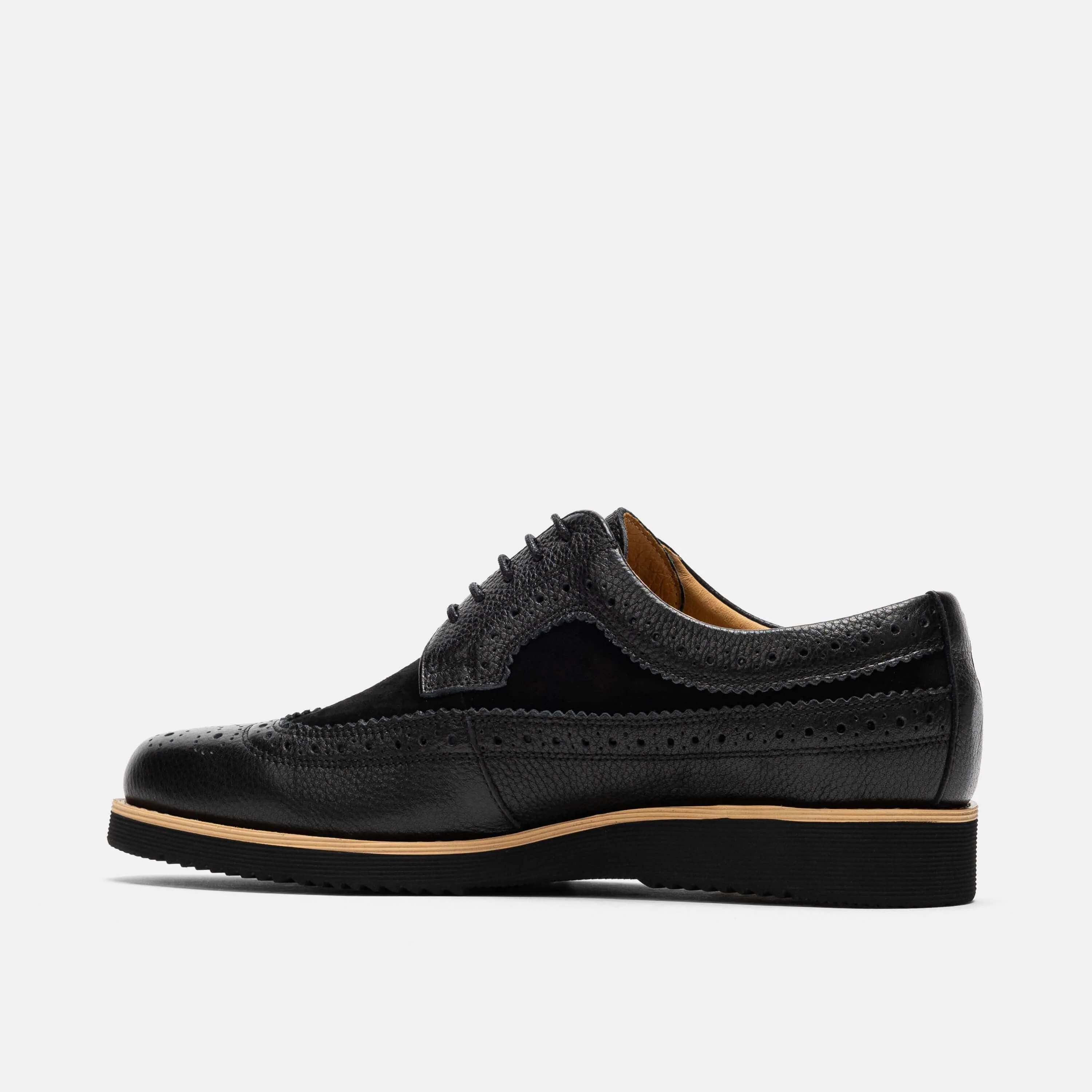 Alexander Vanta Black Leather Longwing Sneakers