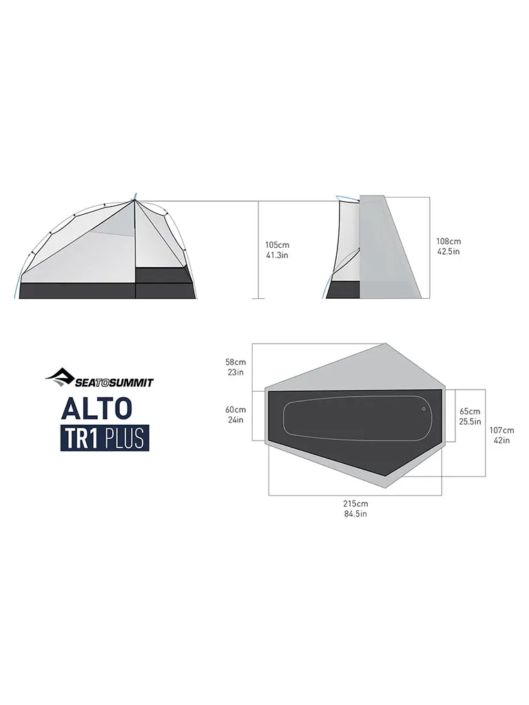 Alto TR1 Plus - One Person Ultralight Tent (3  Season)