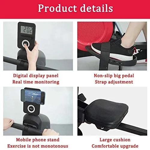 AMZOPDGS Rowing Machine for Home Use Foldable Silent Magnetic Control, Male and Female Weight Loss Muscle Training Water Rowing Machine, Aerobic Exercise Fitness Equipment