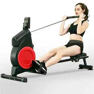 AMZOPDGS Rowing Machine for Home Use Foldable Silent Magnetic Control, Male and Female Weight Loss Muscle Training Water Rowing Machine, Aerobic Exercise Fitness Equipment