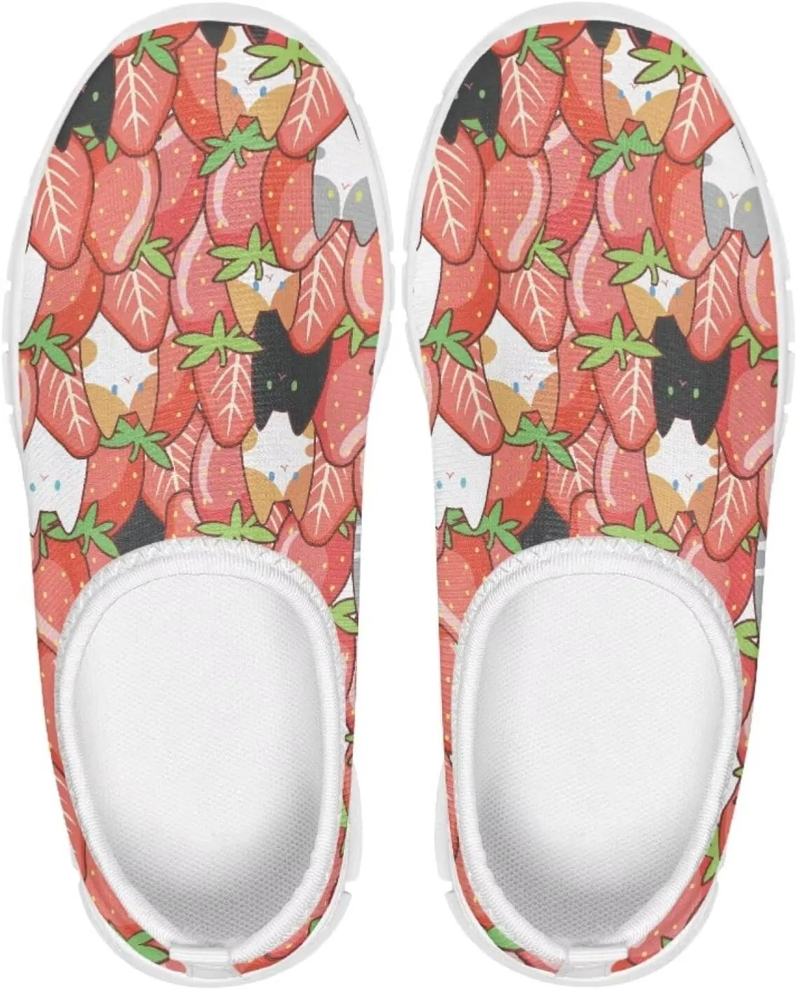 Animal Print Shoes for Girls School Sneakers Breathable Mesh Running Shoes Lightweight Slip on Tennis Shoe