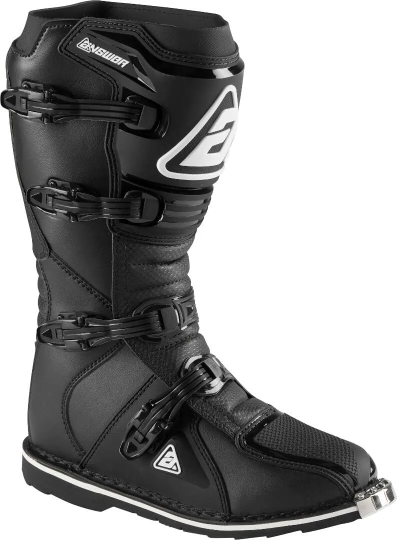 Answer Racing 445178 Powersports Motocross Protection Gear: AR1 Boots, Black, Size 11, 1 Pair