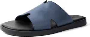 Anthony Veer Marrkesh Leather Comfort Slide/Slipper for Men | Cushioned Footbed & Durable Rubber Outsole