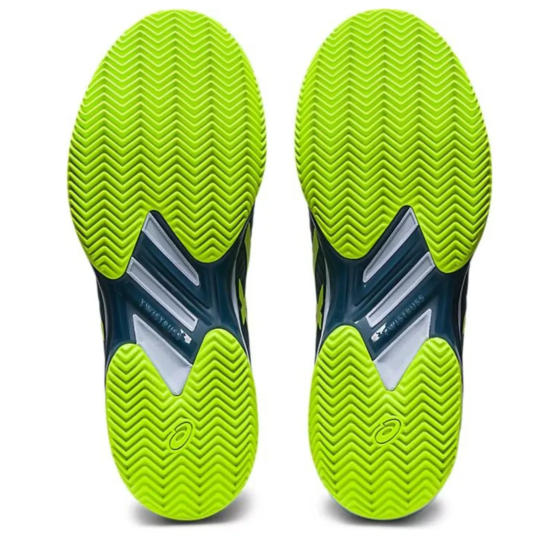 Asics Solution Speed FF 2 Steel Blue/Hazard Green  Clay Tennis Shoes