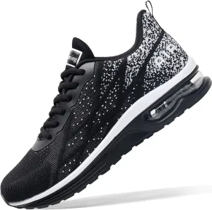Autper Mens Air Athletic Running Tennis Shoes Lightweight Sport Gym Jogging Walking Sneakers(Blackwhite US 11)