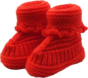 Baby Booties Newborn First Walkers Cozy Shoes Warm Knit Soft Booties for Toddler Infant Boy Girl Non Slip Crib Shoes