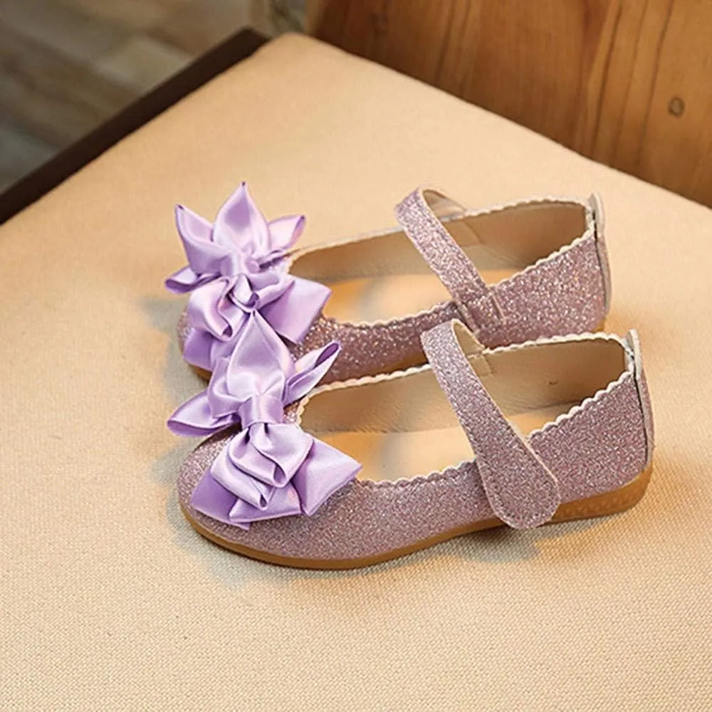 Baby Shoes Size 8 Bowknot Fashion Dance Single Shoes Children Princess Girl Nubuck Leather Shoe Toddler Size 6