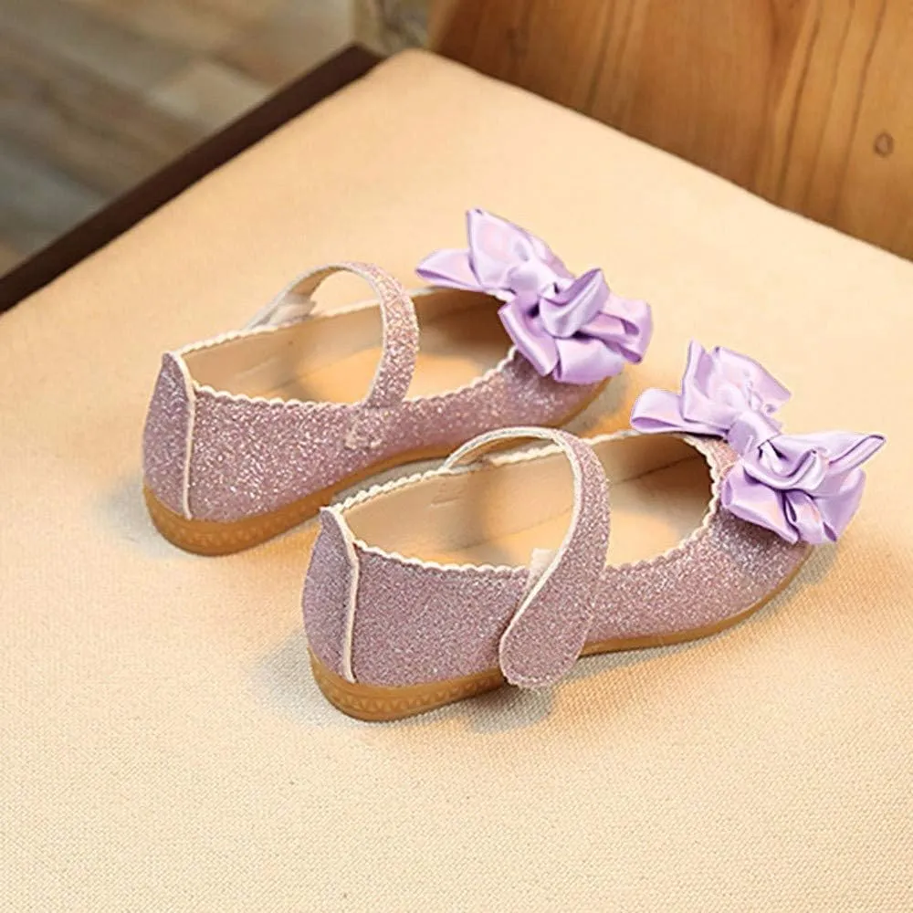 Baby Shoes Size 8 Bowknot Fashion Dance Single Shoes Children Princess Girl Nubuck Leather Shoe Toddler Size 6