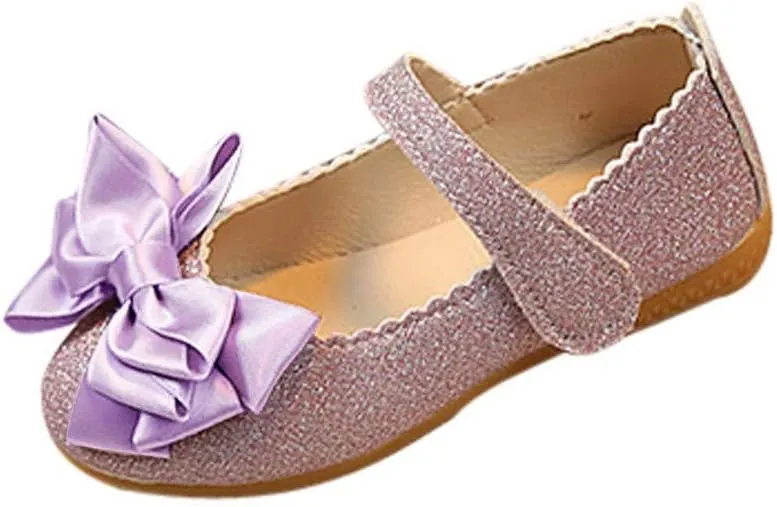 Baby Shoes Size 8 Bowknot Fashion Dance Single Shoes Children Princess Girl Nubuck Leather Shoe Toddler Size 6