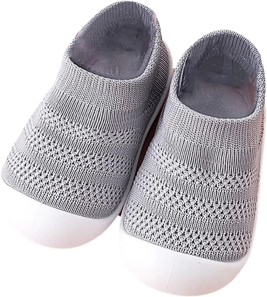 Baby Sock Shoes Baby Walking Shoes Infant Antislip Mesh Breathable Soft Rubber Sole Slippers Toddler Boys Girls Slip on Sneakers