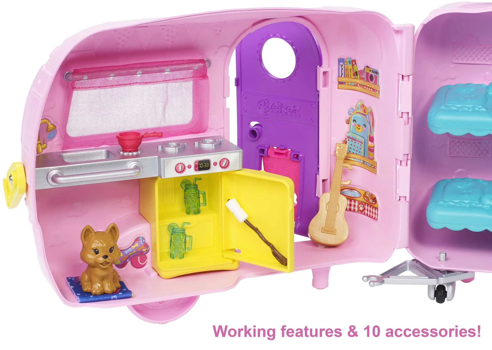 Barbie Toys, Camper Playset With Chelsea Doll, Toy Car And Accessories
