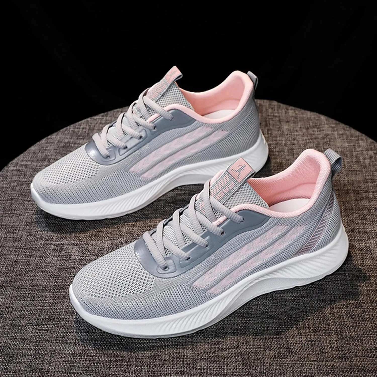 Basketball Shoes for WomenSneakers for Men Women's Loafers & Slip-Ons Round Toe Flat Heel Christmas Shoes for Women Comfort Cute Casual Slip On Lightweight