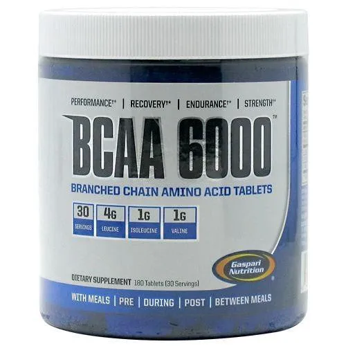 BCAA 6000 180 Tabs By Gaspari Nutrition