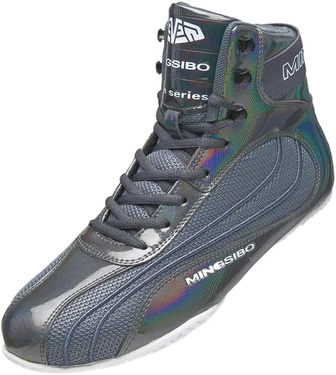 Boxing Shoes for Men and Youth, Anti-Slip Wrestling Shoes Men Youth Wrestling Shoes Training,Lightweight and Breathable Green Wrestling Boots