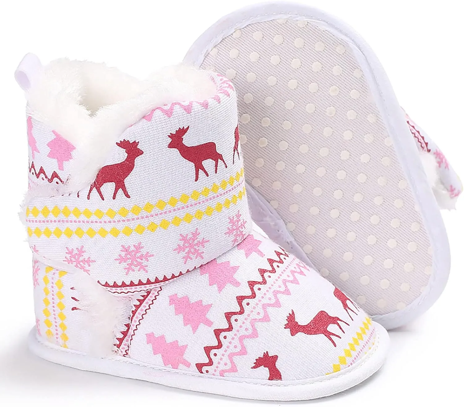 Boy Toddler Shoes Size 6 Christmas Snowflake Print Shoe Baby Girls Boys Soft Booties Warm Girls Non Slip Shoes