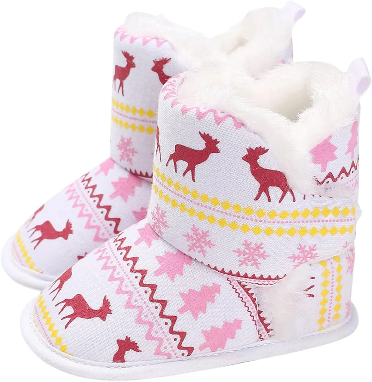 Boy Toddler Shoes Size 6 Christmas Snowflake Print Shoe Baby Girls Boys Soft Booties Warm Girls Non Slip Shoes