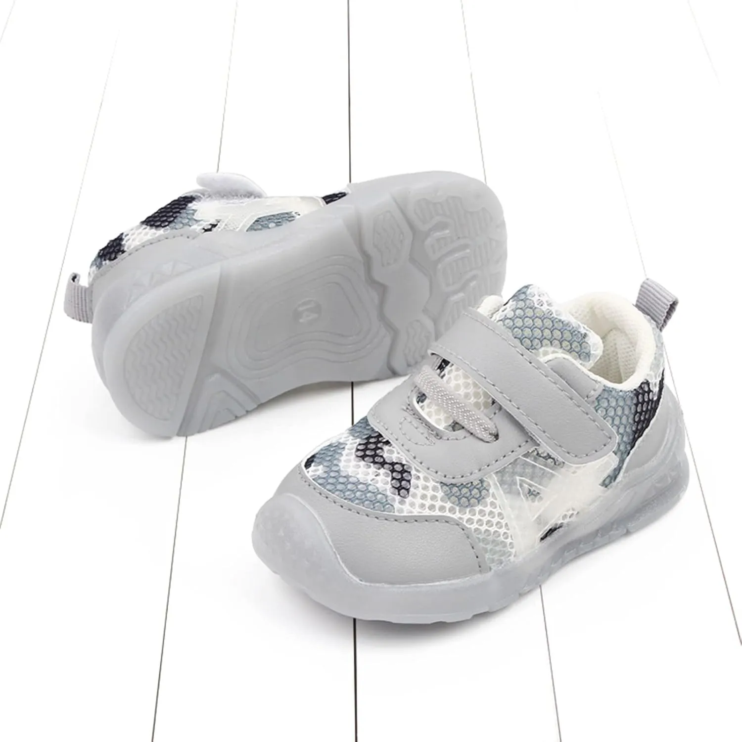 Boys and Girls Children Breathable Hook Loop Non Slip Soft Sole Cool Casual Shoes Kid Shoes for Boys
