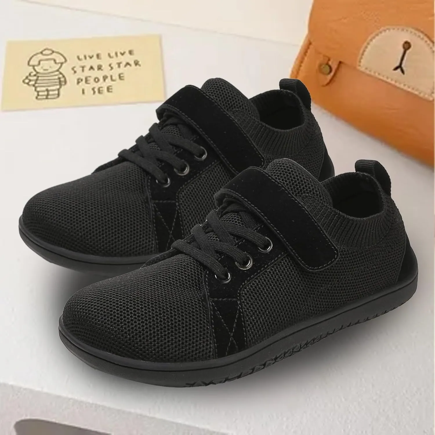 Boys Girls Wide Toe Leisure Sports Running Shoes Kids Non Slip Lightweight Comfortable Solid Big Girls Shoes Size 8
