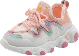 Boys Slip on Shoes Lace Infant Kids Toddler Up Breathable Girls Mesh Baby Shoes Soft Heart Shoes Baby Girl