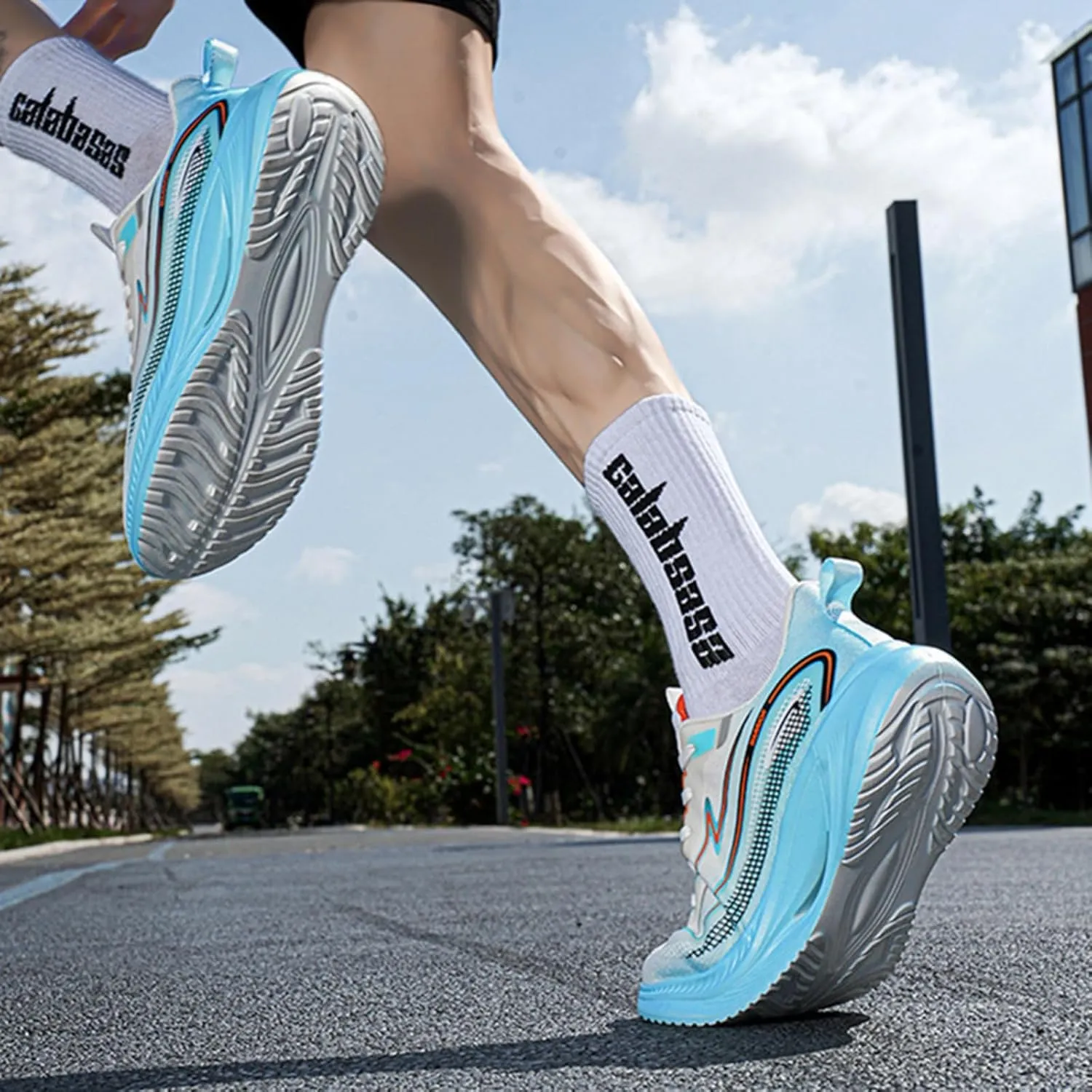 Breathable Knit Sneakers Streamline Running Shoes for Women with Air Cushioning Ultra-Lightweight Comfort for Roadwork Gym Sessions