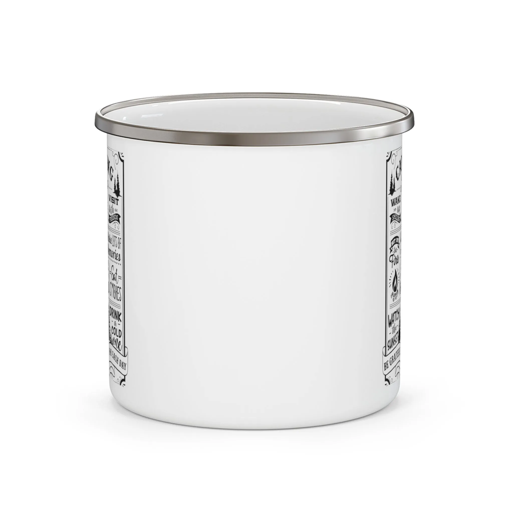Camping Rules - Enamel Camping Mug