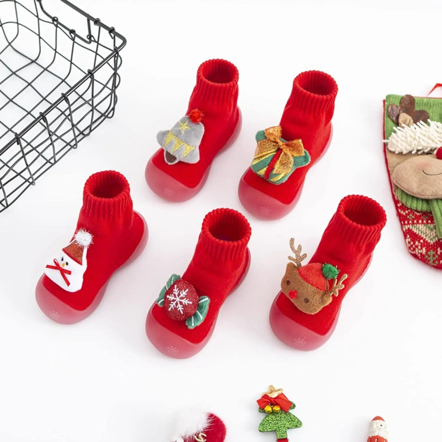 Cat and Girls Shoes Christmas Infant Baby Toddler Boys Girls Cartoon Ears Floor Socks Non Slip 6 Toddler Shoes