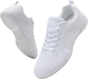 Cheer Shoes Girls Black Cheerleading Dance Shoes Athletic Training Tennis Breathable Youth Competition Cheer Sneakers Little Kid Size 12 to Women 11.5