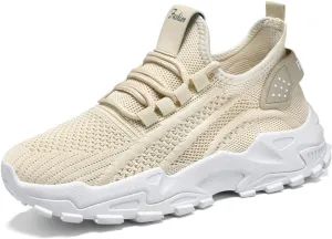 Chunky Sneakers for Women Lightweight Slip On Sneakers Comfortable Workout Sport Work Casual Tennis Shoes Fashion Breathable Soft Sole Arch Support Non-Slip Shoes
