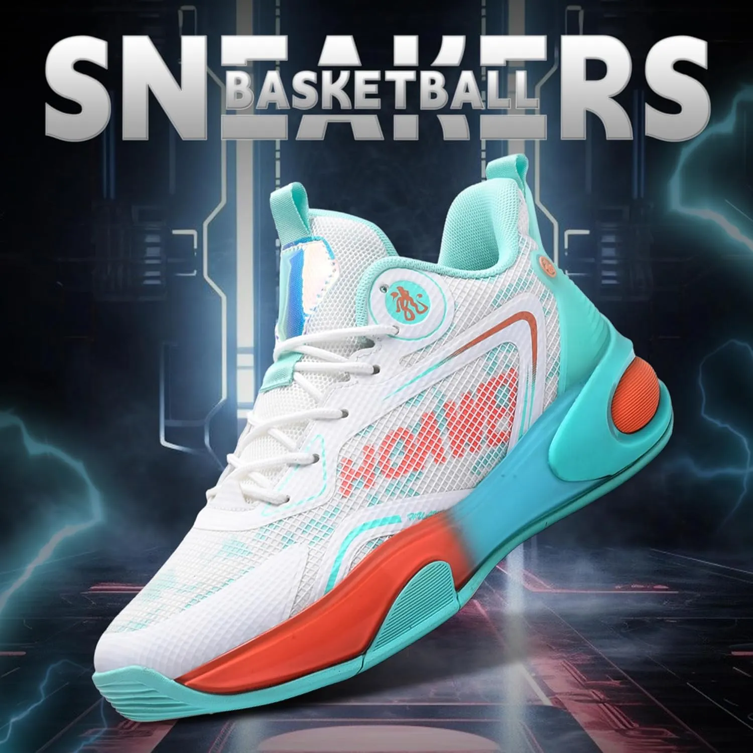 CJSPORX Men Basketball Shoes Non Slip Breathable Outdoor Fashion Sneakers