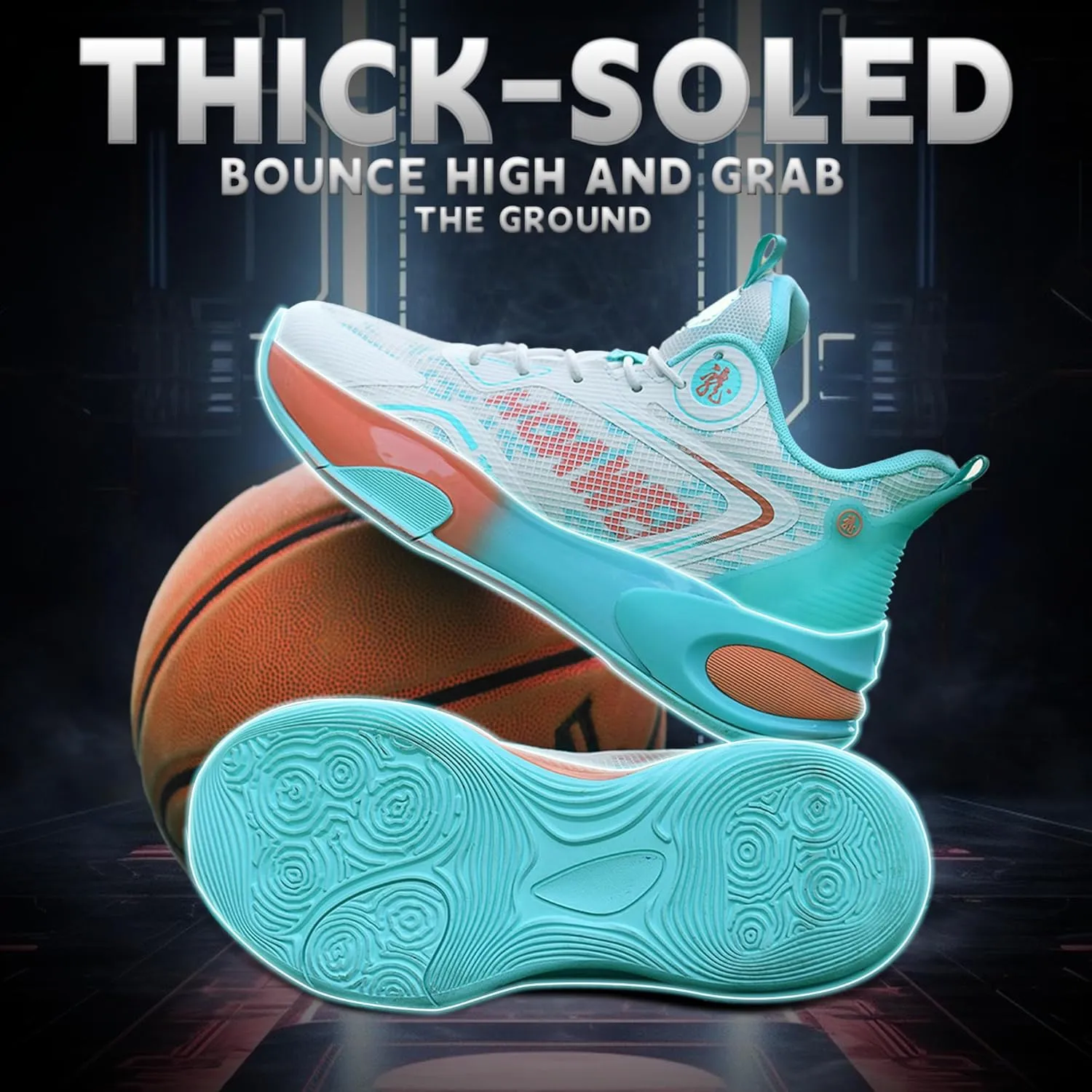 CJSPORX Men Basketball Shoes Non Slip Breathable Outdoor Fashion Sneakers