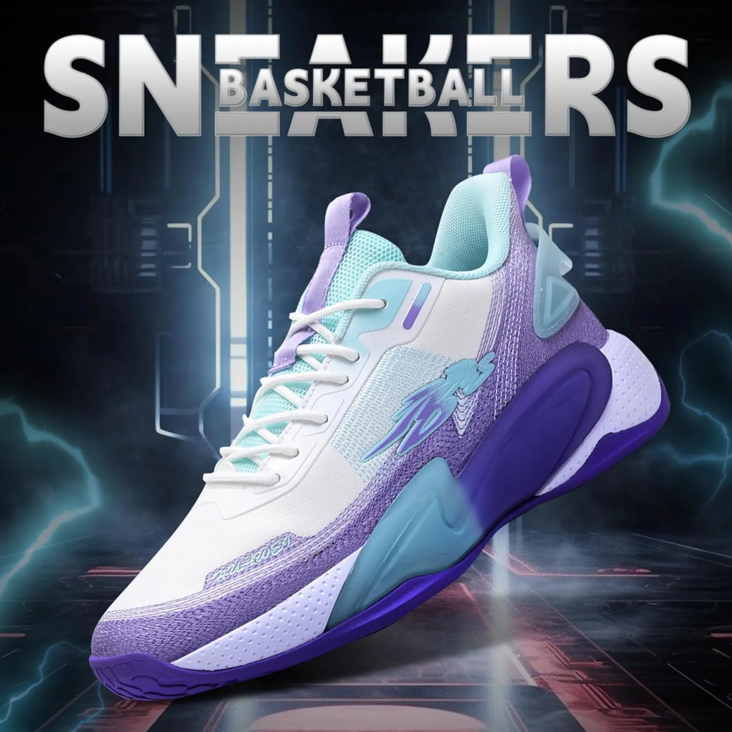 CJSPORX Men Basketball Shoes Non Slip Breathable Outdoor Fashion Sneakers