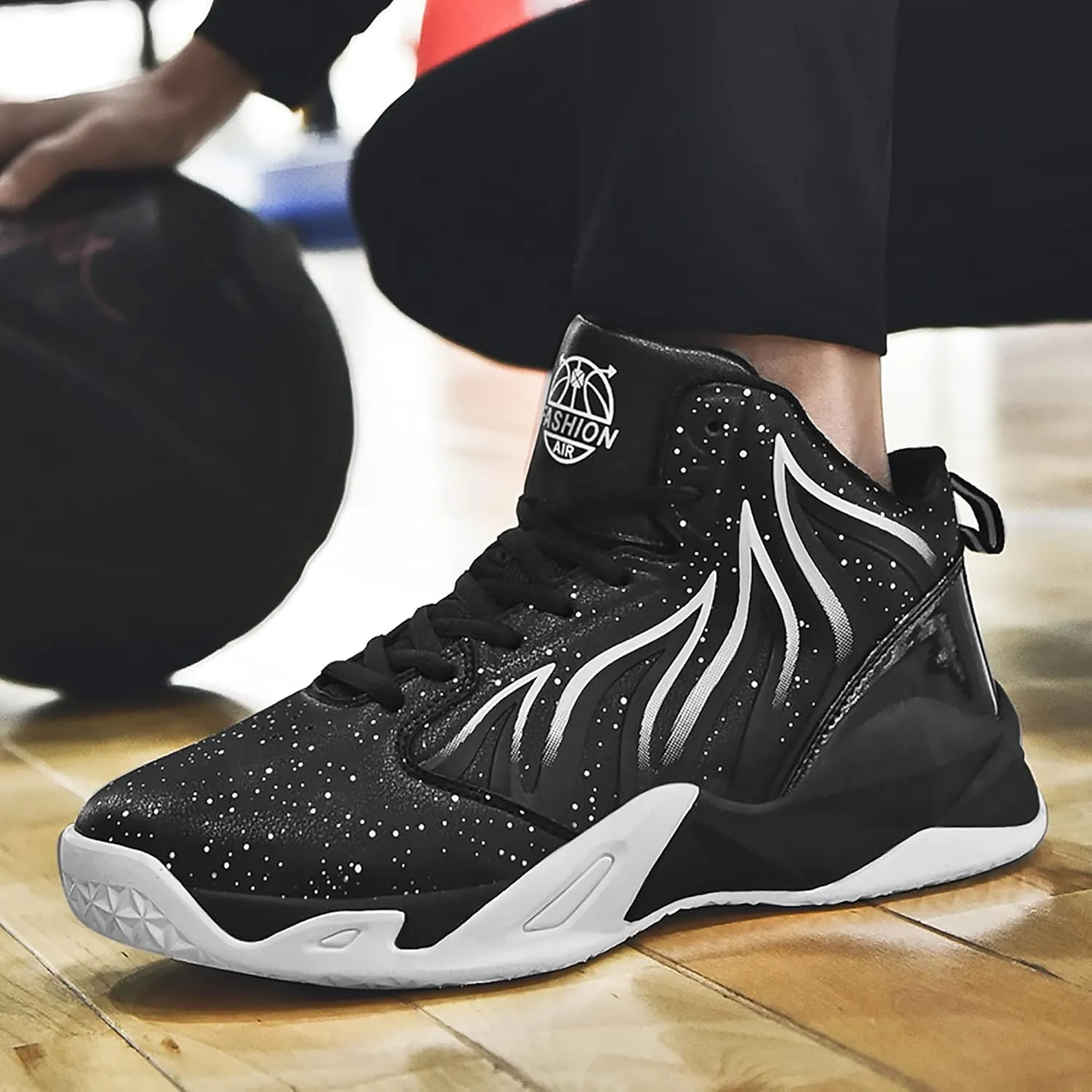 CJSPORX Mens Basketball Shoes Breathable Non Slip Running Fashion Sneakers