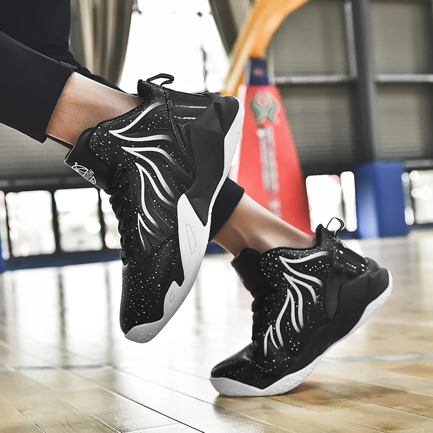 CJSPORX Mens Basketball Shoes Breathable Non Slip Running Fashion Sneakers