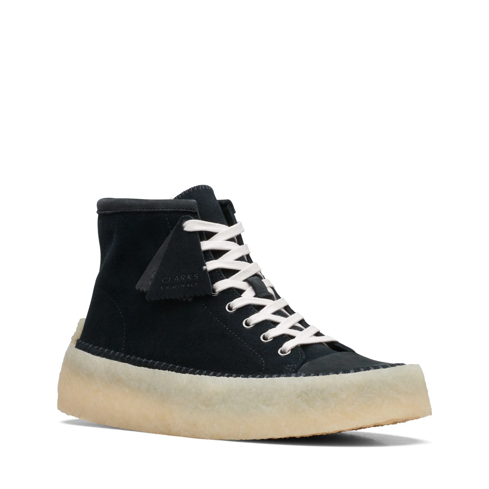 Clarks Originals Caravan Men’s Black Suede Mid Top Shoes 26167697