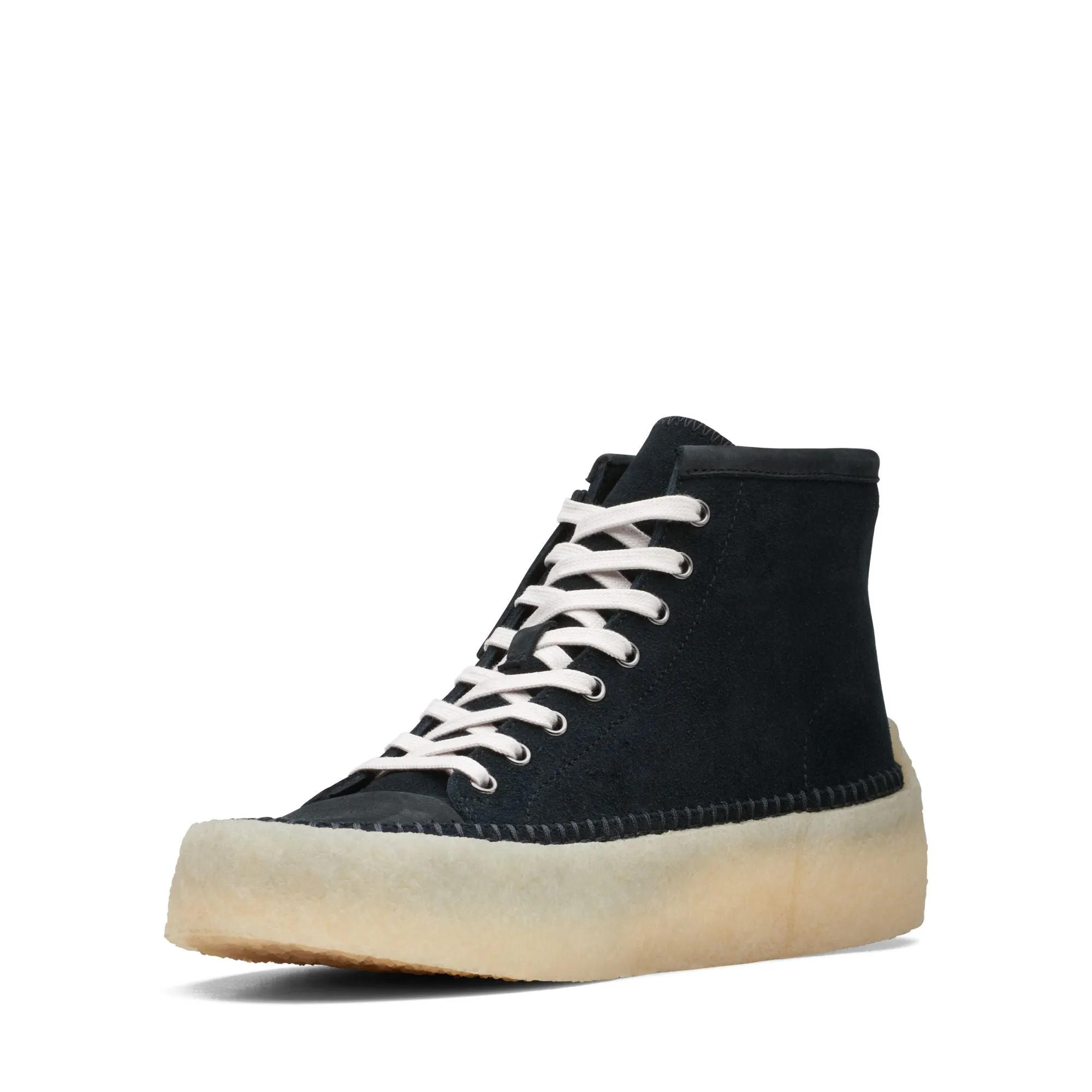 Clarks Originals Caravan Men’s Black Suede Mid Top Shoes 26167697